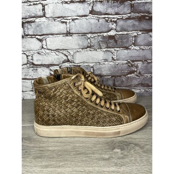 Calzoleria Toscana Brown Leather Lace Up High Top Sneakers Men’s Sz 43EU/10M US - Picture 6 of 16